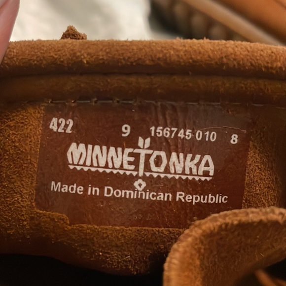 Minnetonka Brown Suede Ankle Moccasins - Picture 3 of 8
